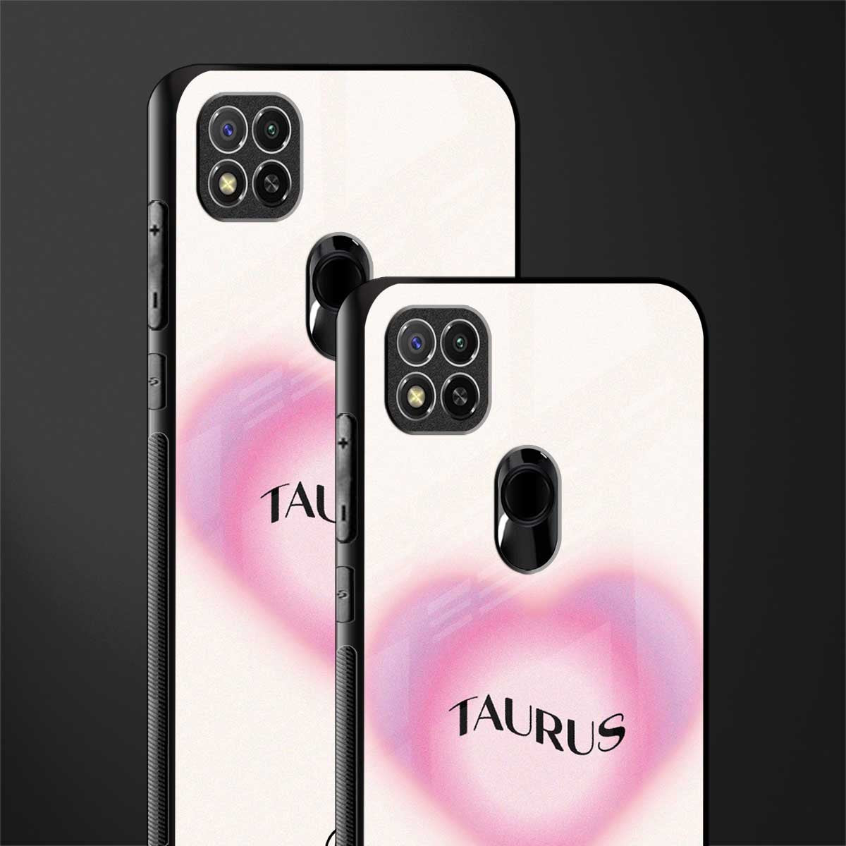 taurus minimalistic glass case for redmi 9 image-2