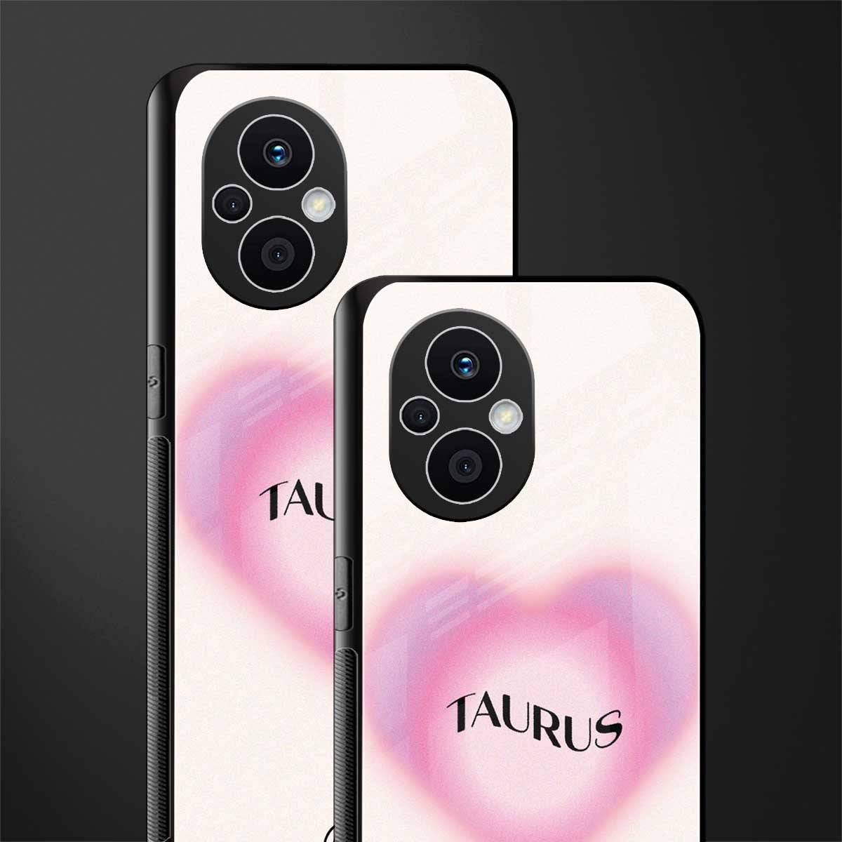 taurus minimalistic back phone cover | glass case for oppo f21 pro 5g