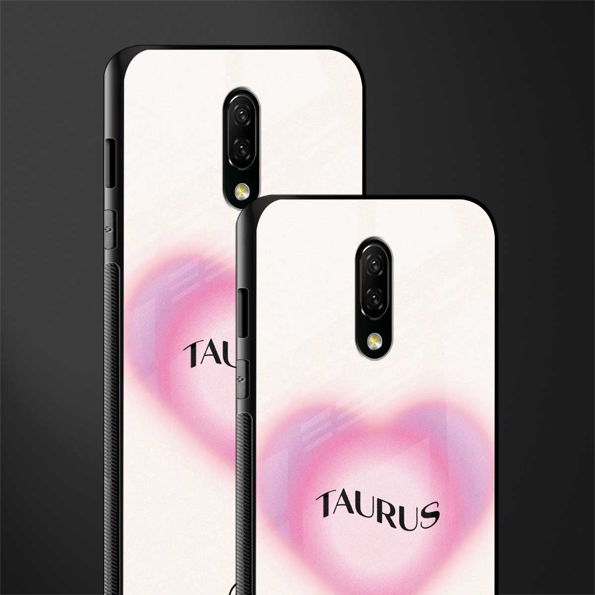 taurus minimalistic glass case for oneplus 7 image-2