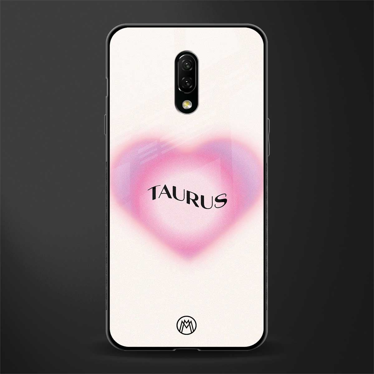 taurus minimalistic glass case for oneplus 7 image