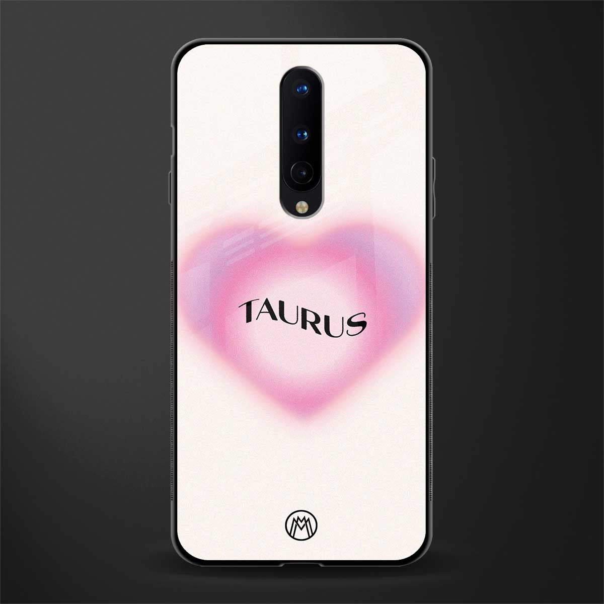 taurus minimalistic glass case for oneplus 8 image