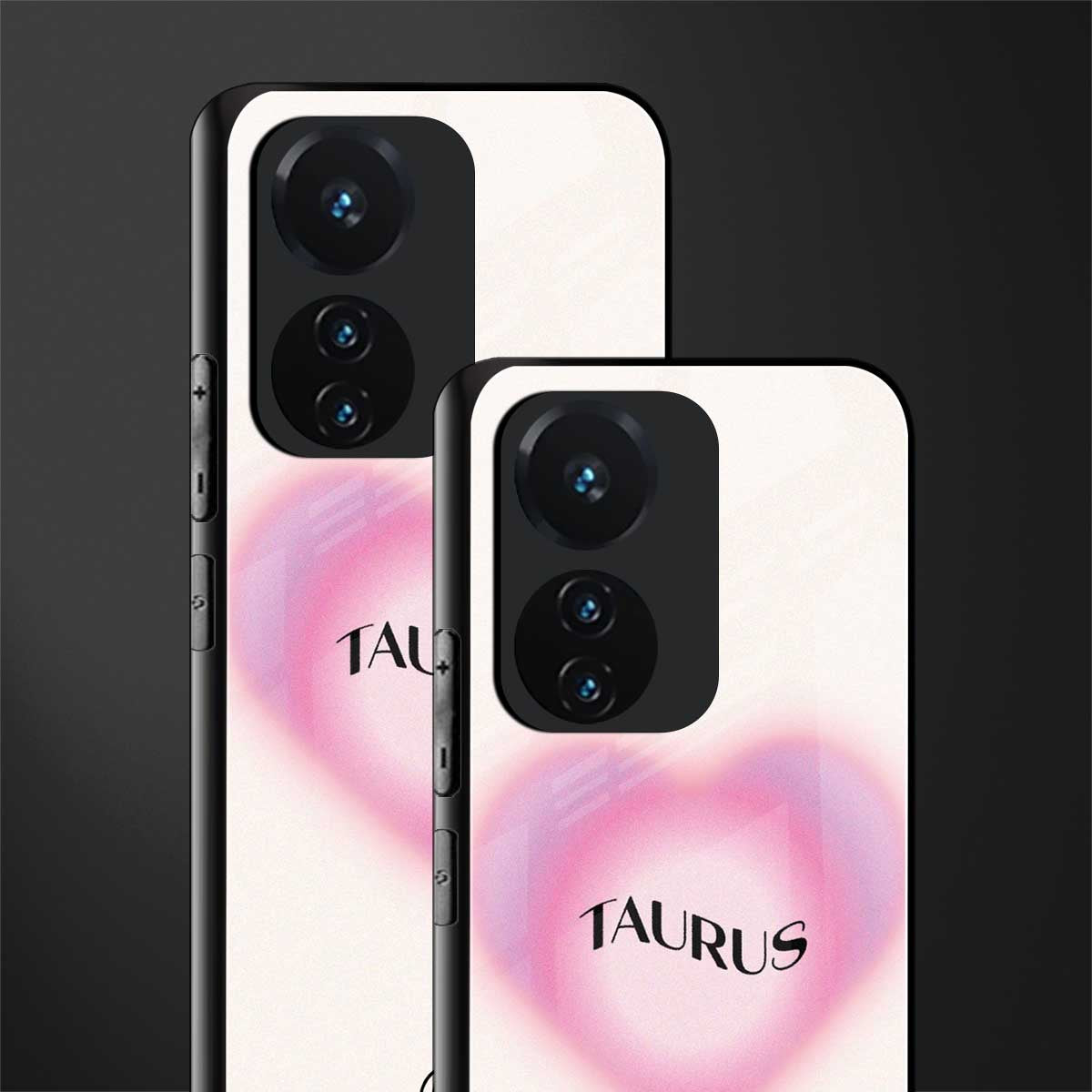 taurus minimalistic back phone cover | glass case for vivo t1 44w 4g