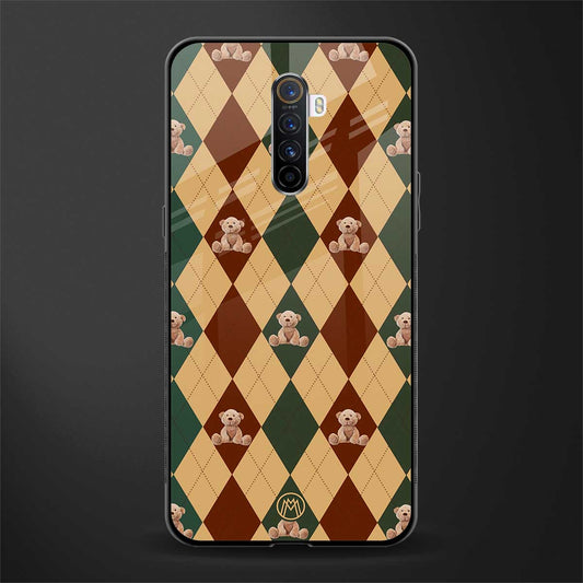 ted checkered pattern glass case for realme x2 pro image