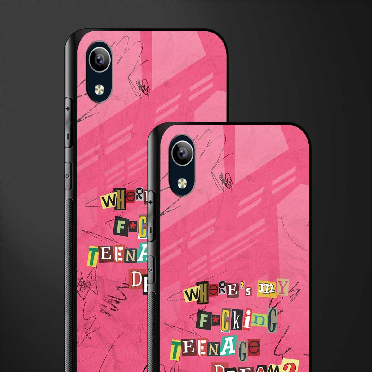 teenage dream glass case for vivo y1s without fingerprint