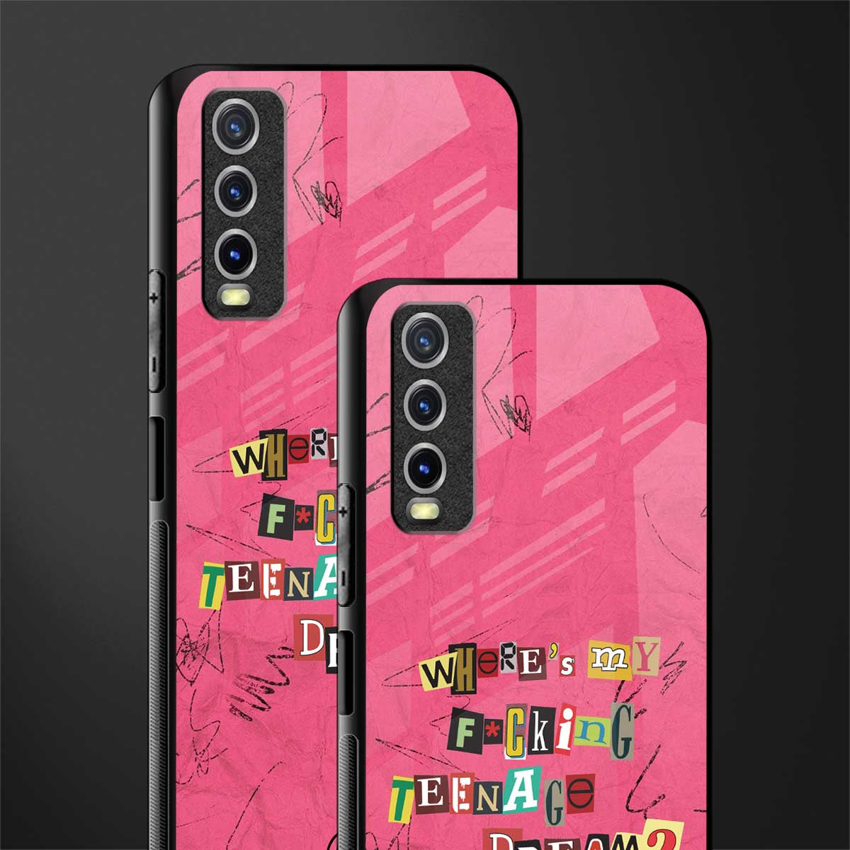teenage dream glass case for vivo y20 image-2