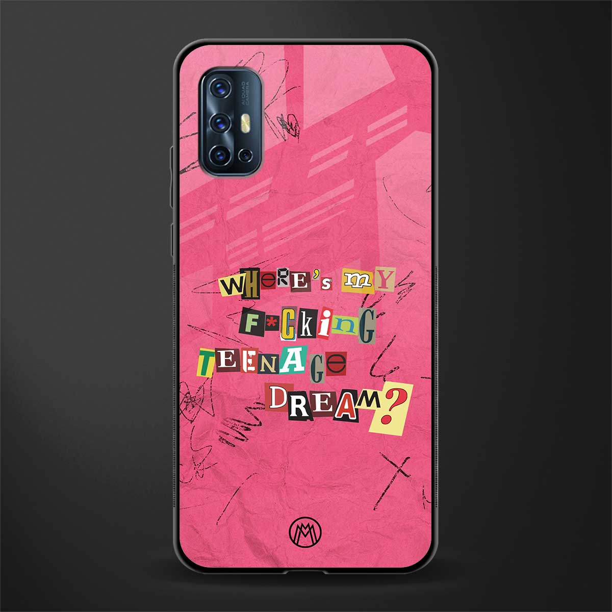 teenage dream glass case for vivo v17 image