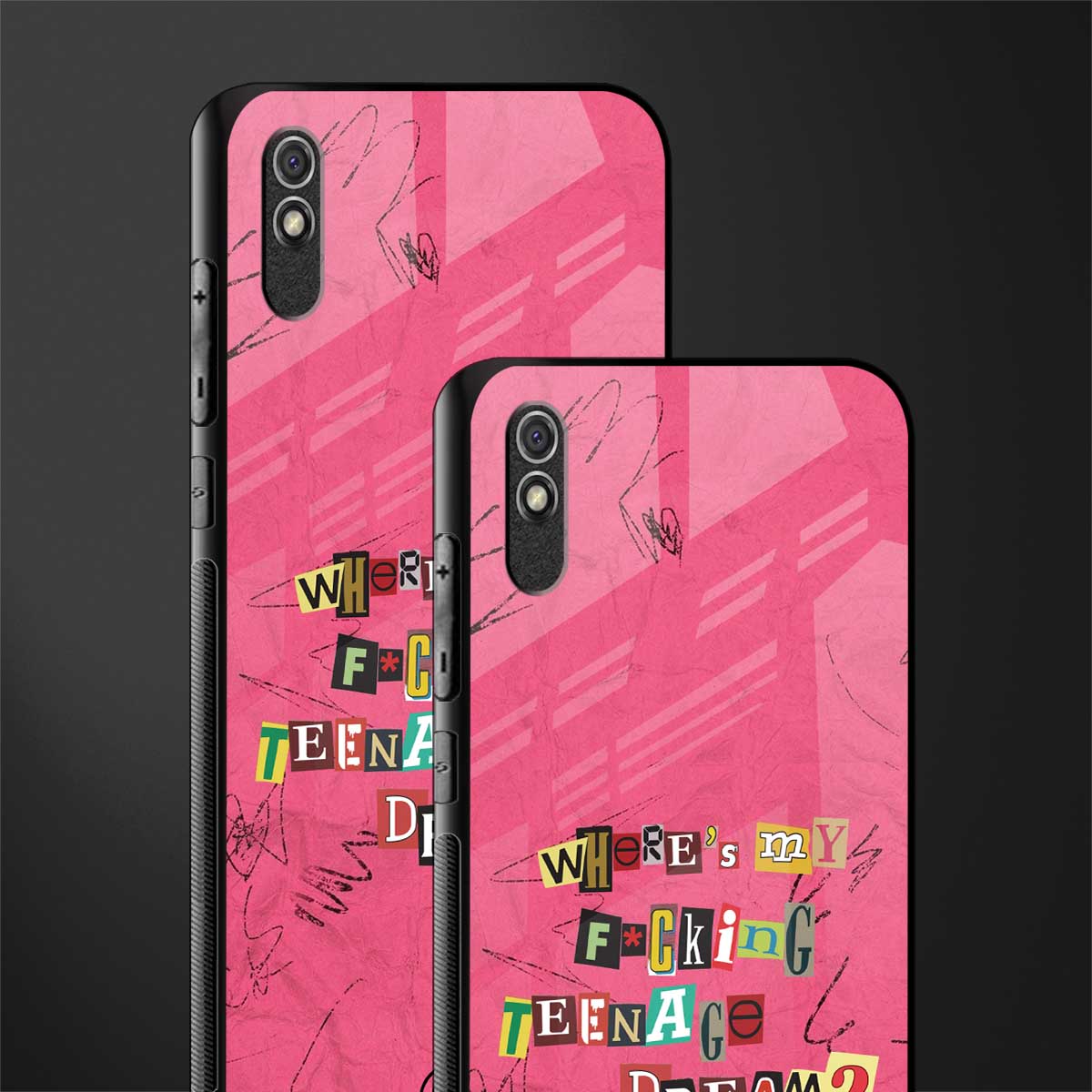 teenage dream glass case for redmi 9a image-2