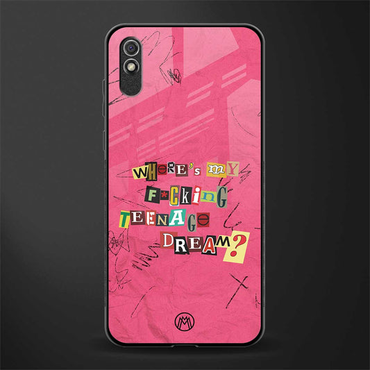 teenage dream glass case for redmi 9a image
