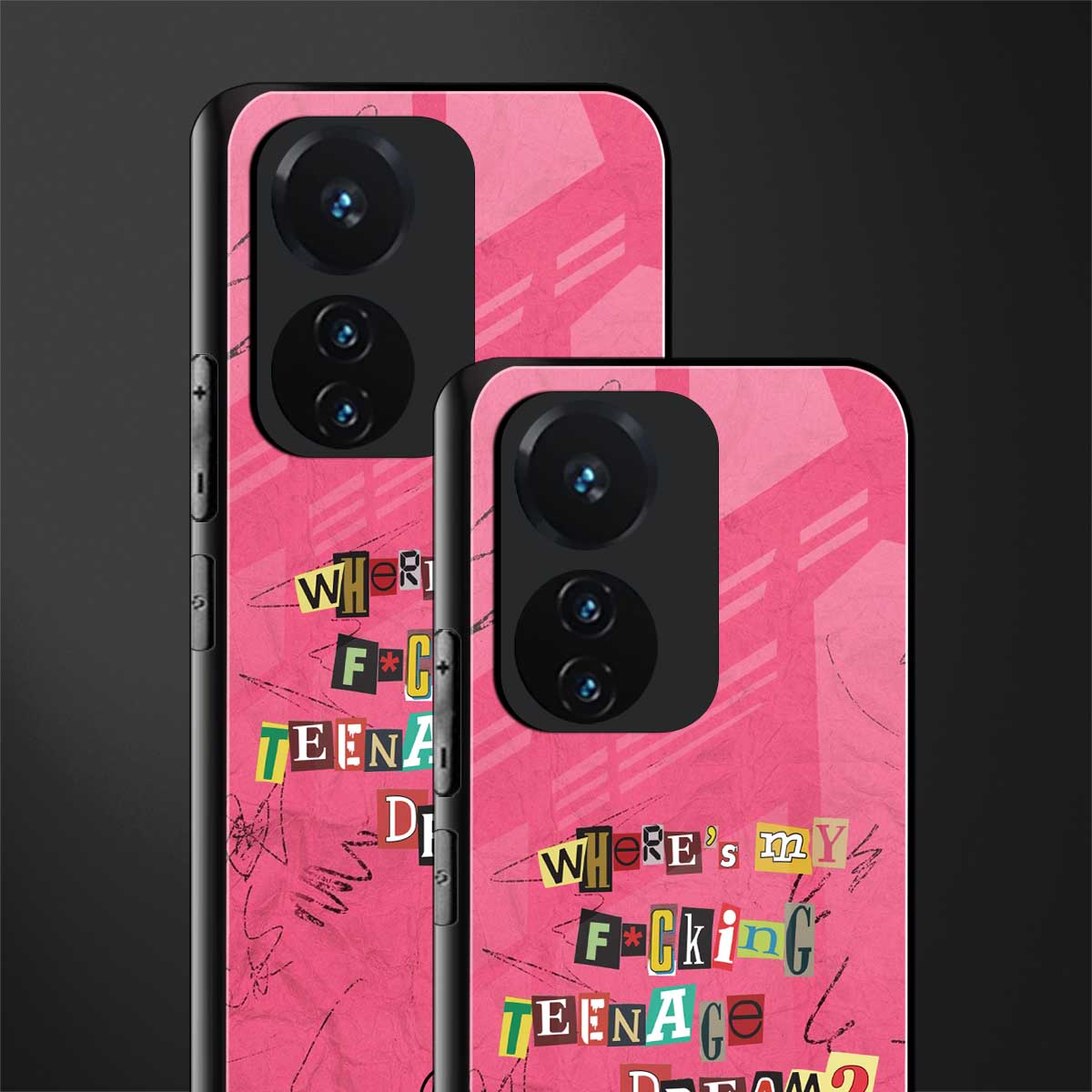 teenage dream back phone cover | glass case for vivo t1 44w 4g