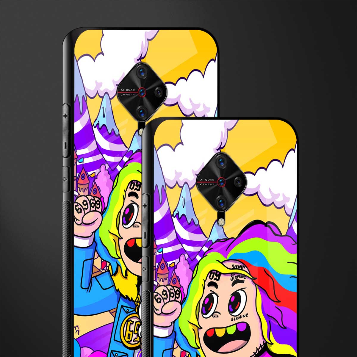 tekashi 6ix9ine glass case for vivo s1 pro image-2