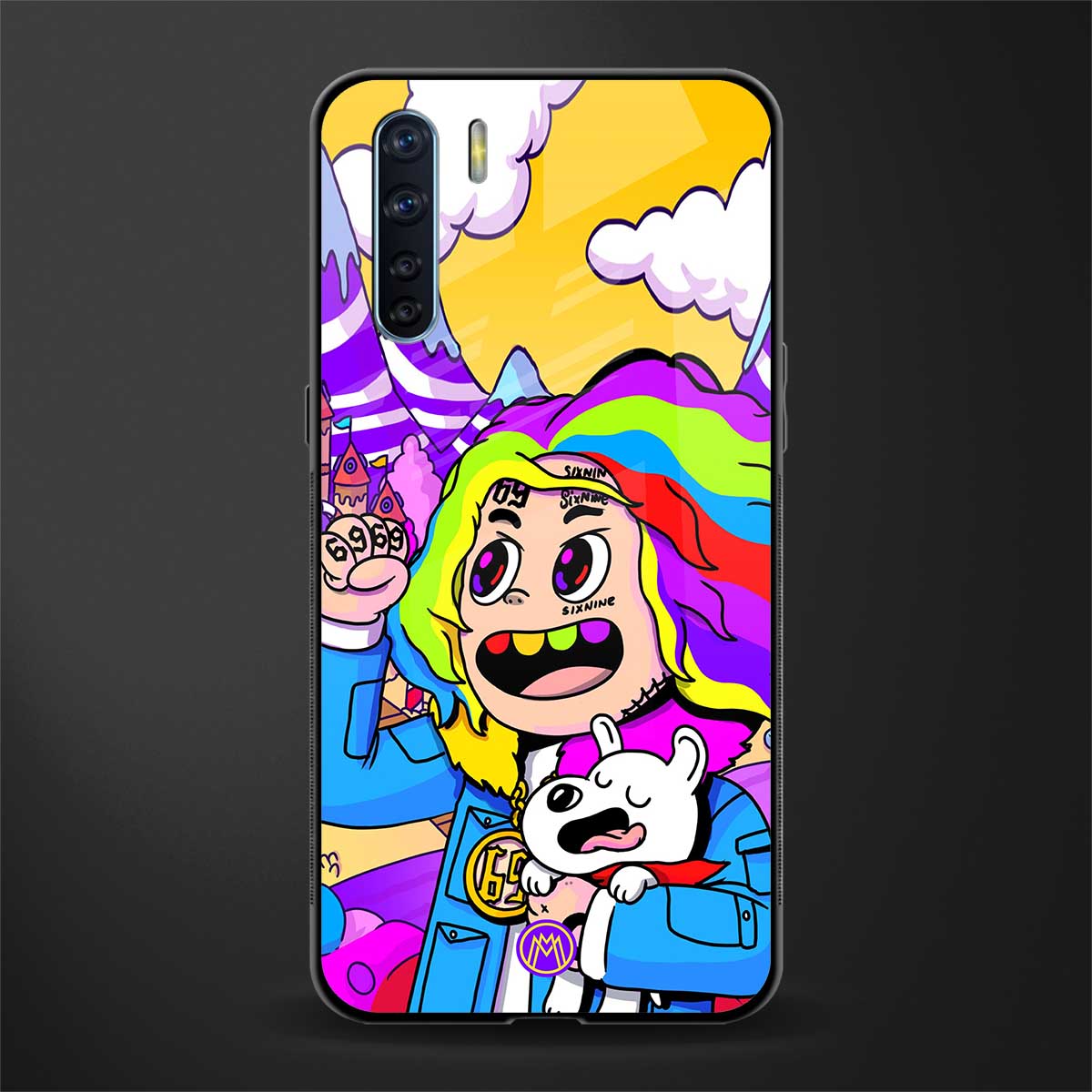 tekashi 6ix9ine glass case for oppo f15 image
