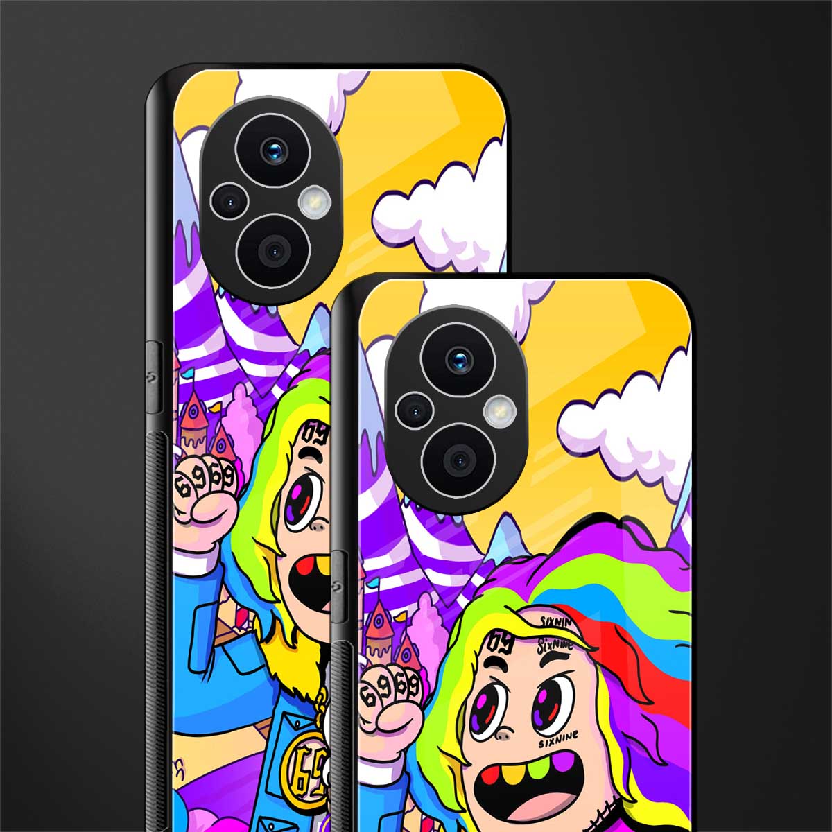 tekashi 6ix9ine back phone cover | glass case for oppo f21 pro 5g