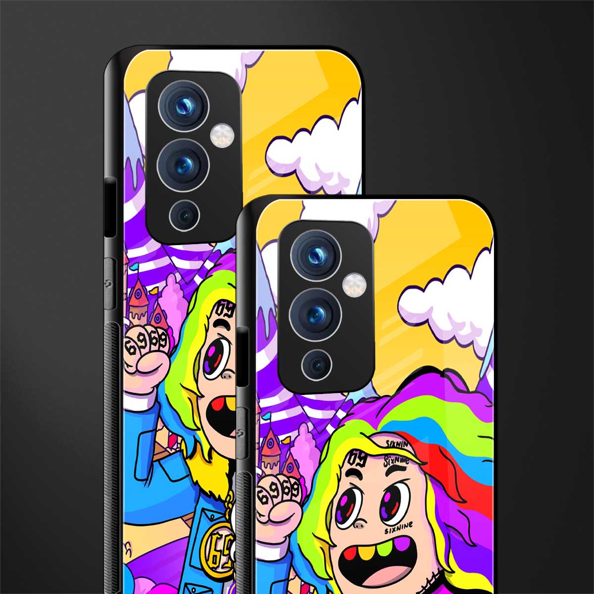 tekashi 6ix9ine back phone cover | glass case for oneplus 9