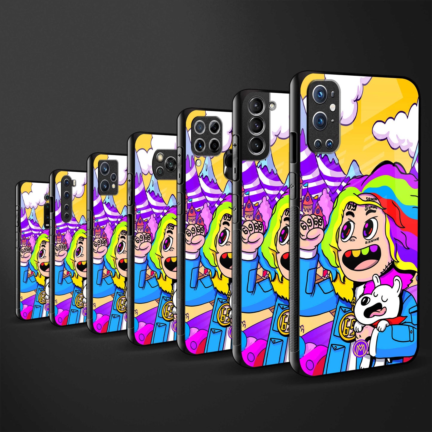 tekashi 6ix9ine back phone cover | glass case for vivo v25-5g