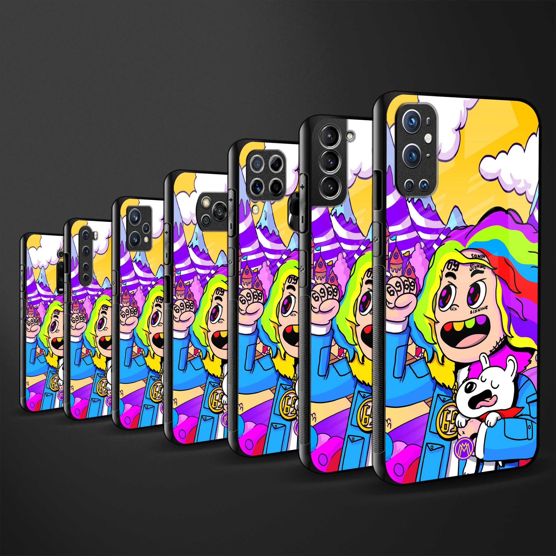 tekashi 6ix9ine back phone cover | glass case for vivo v25-5g