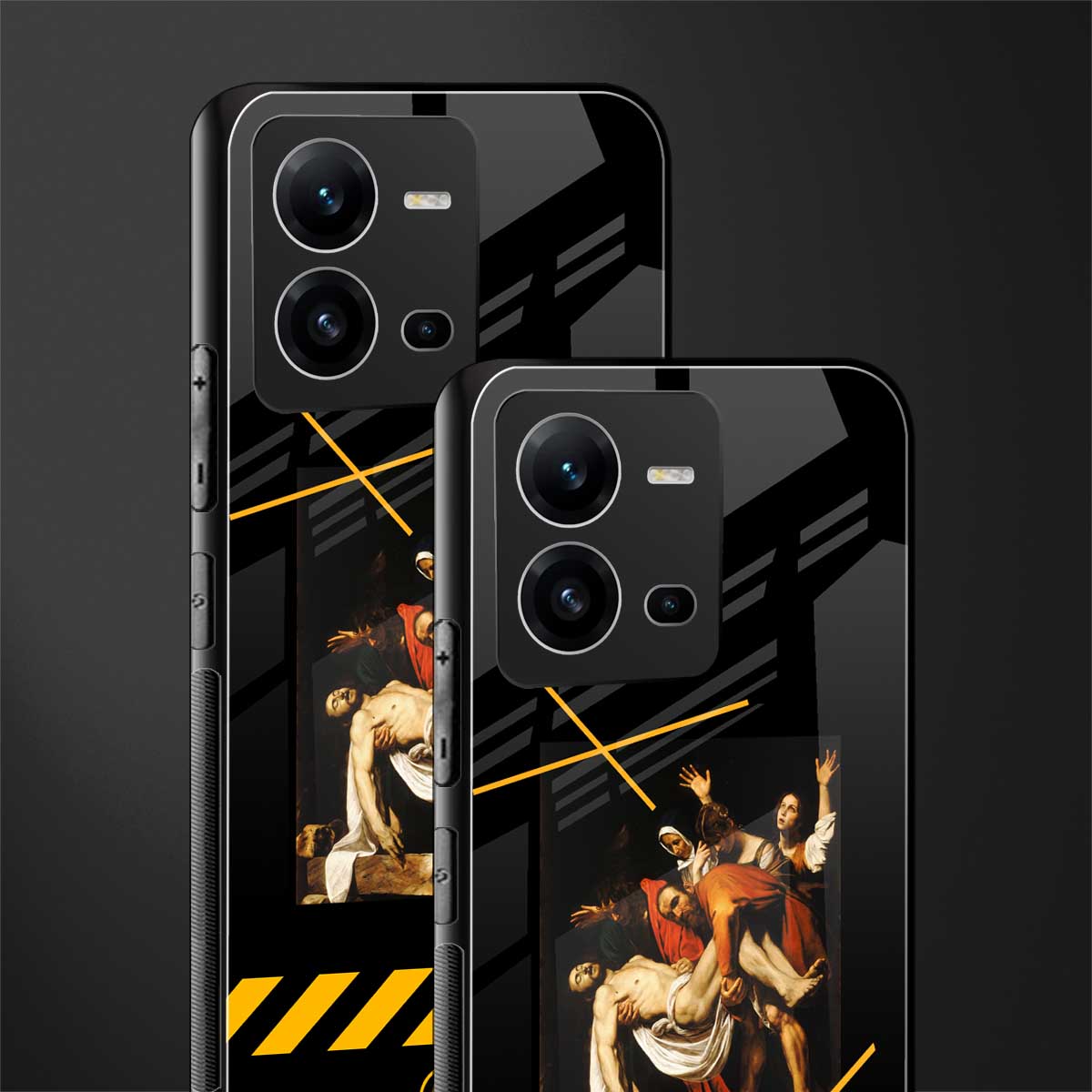 the entombment back phone cover | glass case for vivo v25-5g