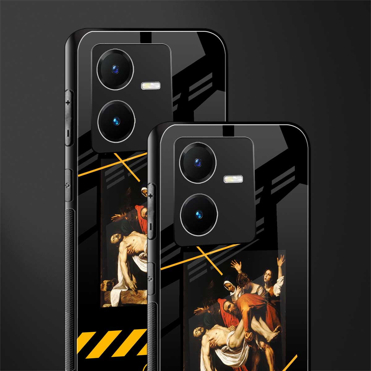 the entombment back phone cover | glass case for vivo y22