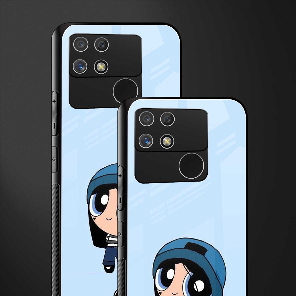 the powerpuff girls blue bubbles back phone cover | glass case for realme narzo 50a