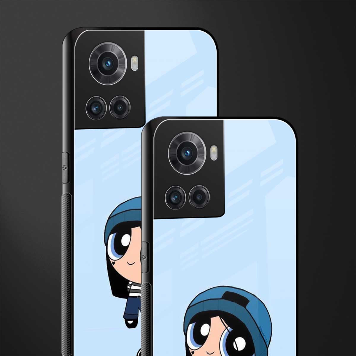 the powerpuff girls blue bubbles back phone cover | glass case for oneplus 10r 5g