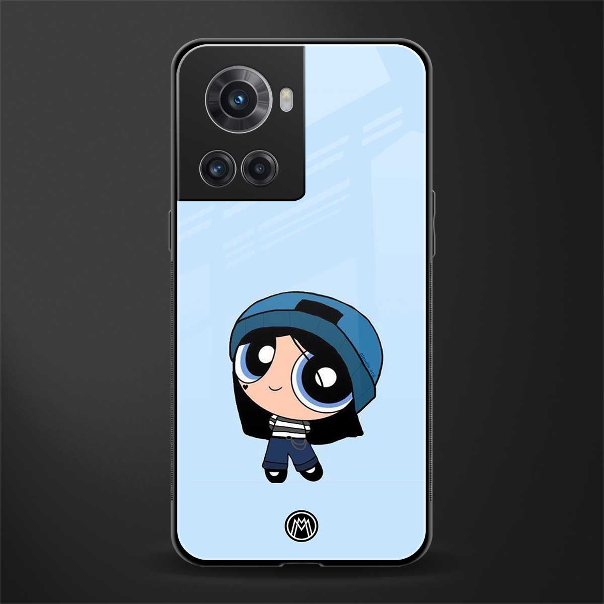 the powerpuff girls blue bubbles back phone cover | glass case for oneplus 10r 5g