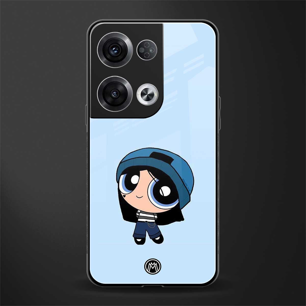 the powerpuff girls blue bubbles back phone cover | glass case for oppo reno 8