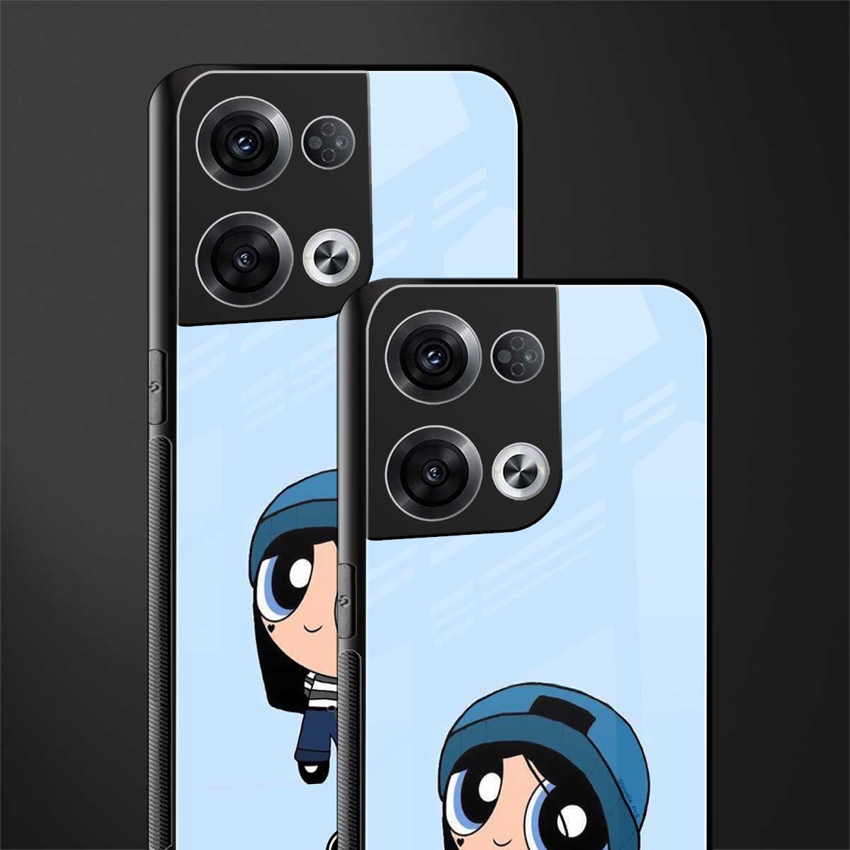 the powerpuff girls blue bubbles back phone cover | glass case for oppo reno 8 pro