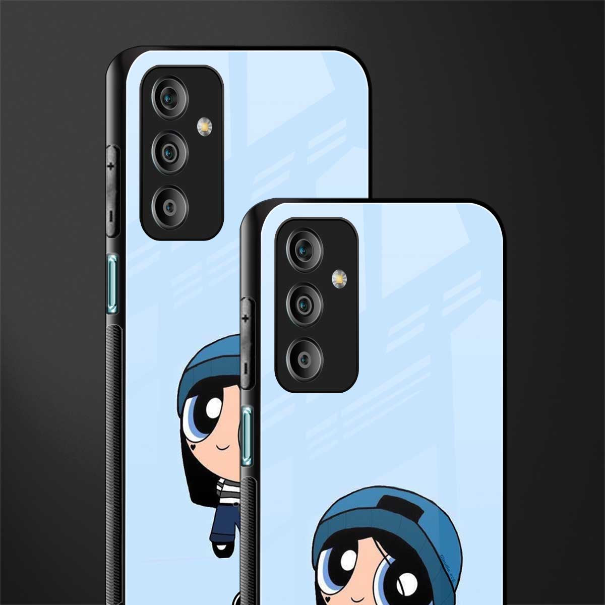 the powerpuff girls blue bubbles back phone cover | glass case for samsung galaxy f23 5g