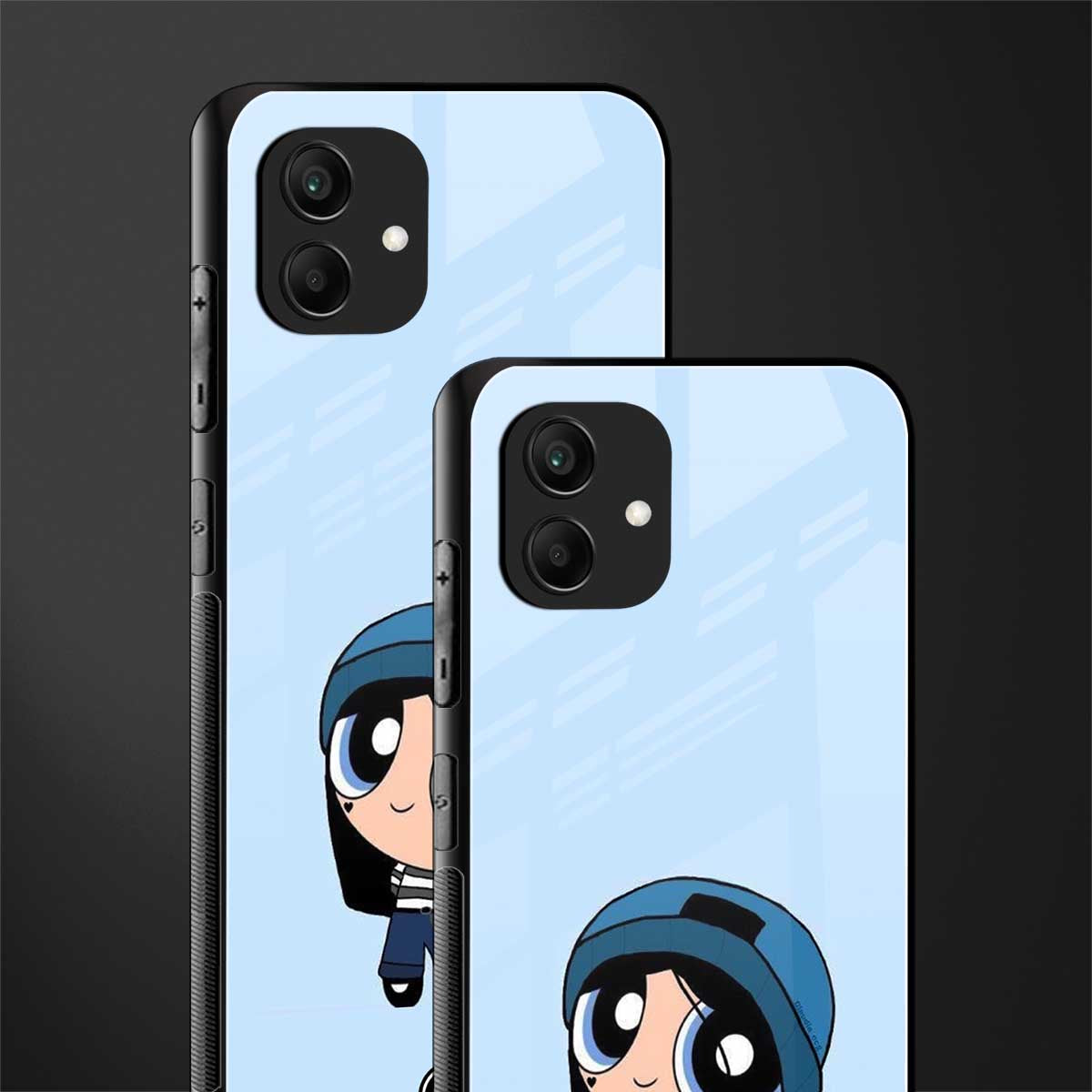 the powerpuff girls blue bubbles back phone cover | glass case for samsung galaxy a04