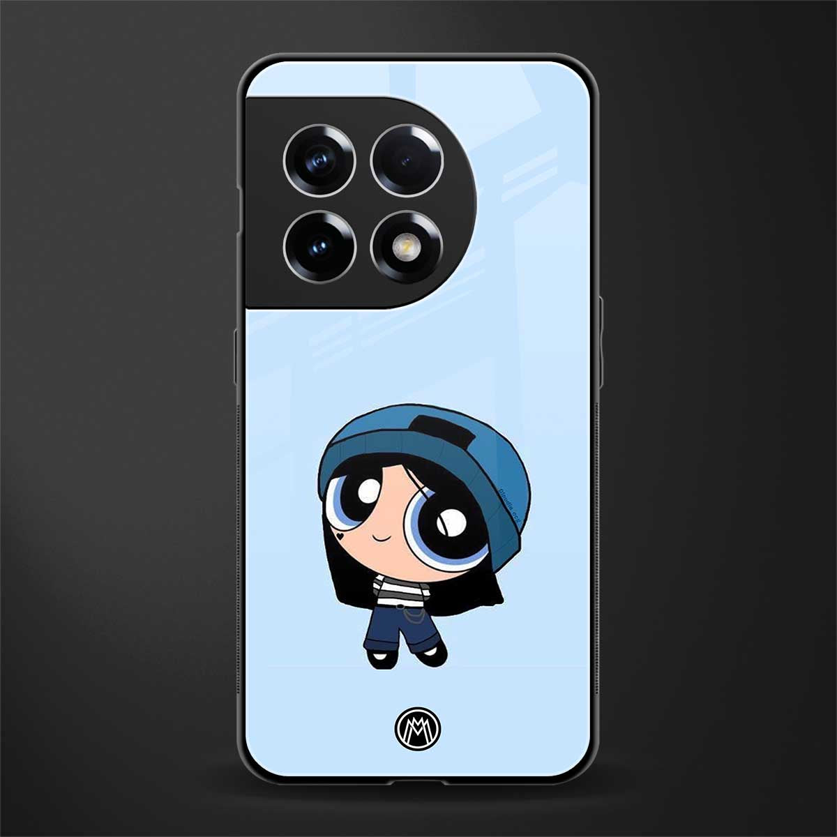 the powerpuff girls blue bubbles back phone cover | glass case for oneplus 11r