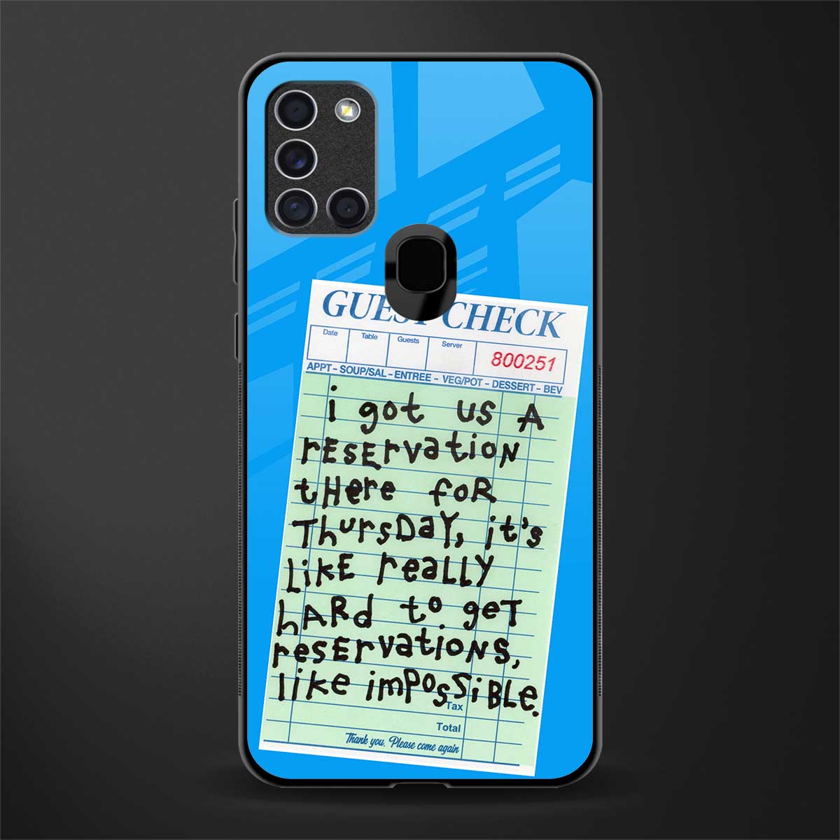 the reservation glass case for samsung galaxy a21s image