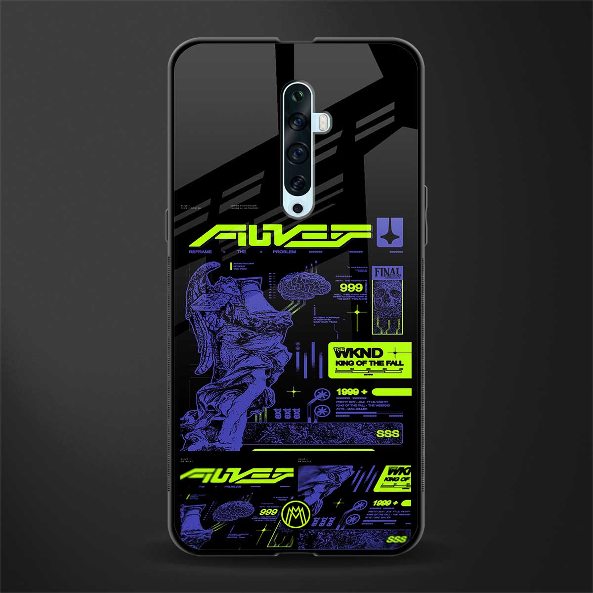 the weeknd glass case for oppo reno 2z image