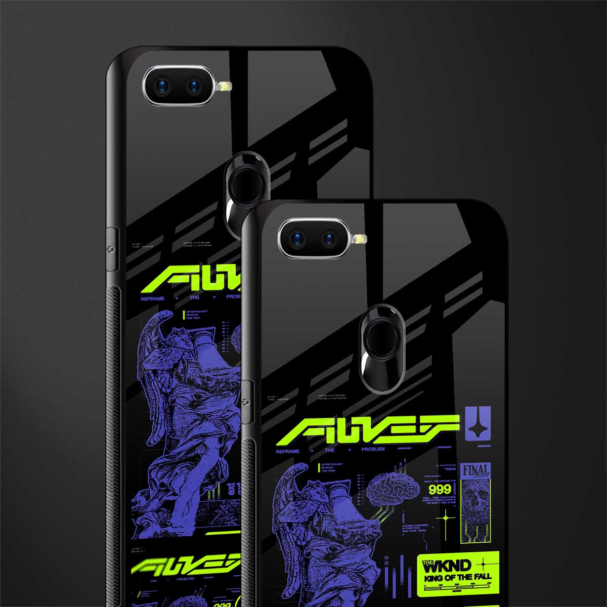 the weeknd glass case for oppo a7 image-2
