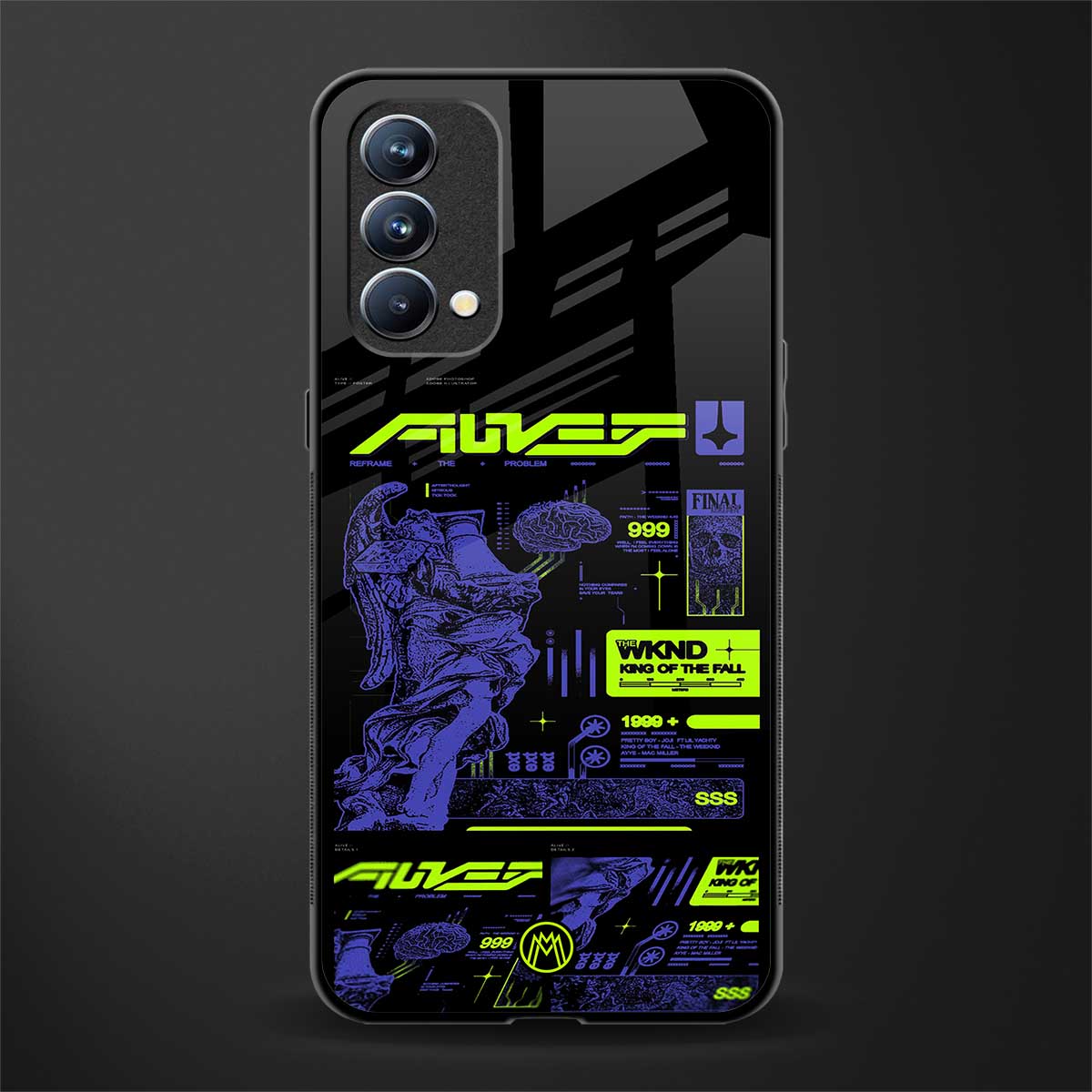 the weeknd glass case for oppo f19s image