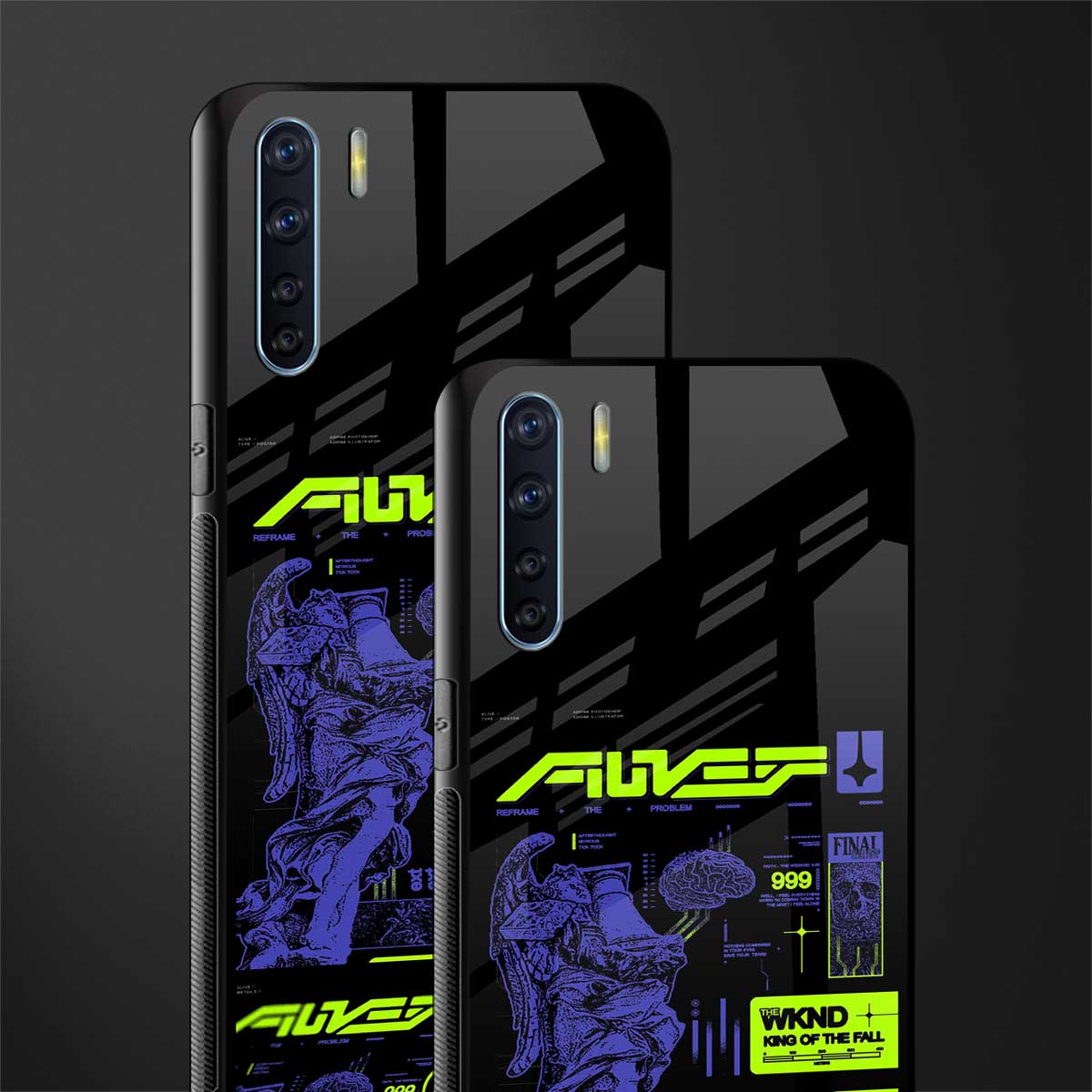 the weeknd glass case for oppo f15 image-2