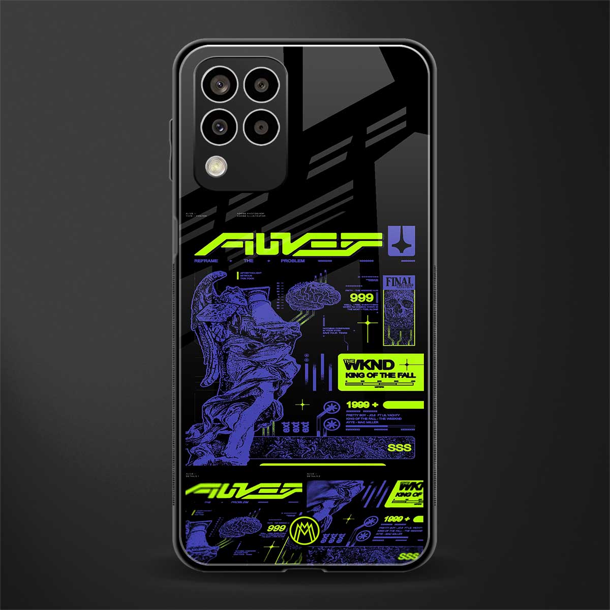 the weeknd back phone cover | glass case for samsung galaxy m33 5g