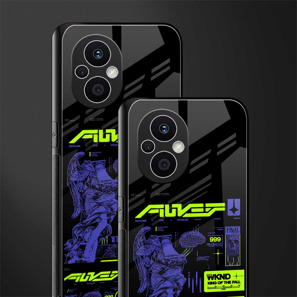 the weeknd back phone cover | glass case for oppo f21 pro 5g