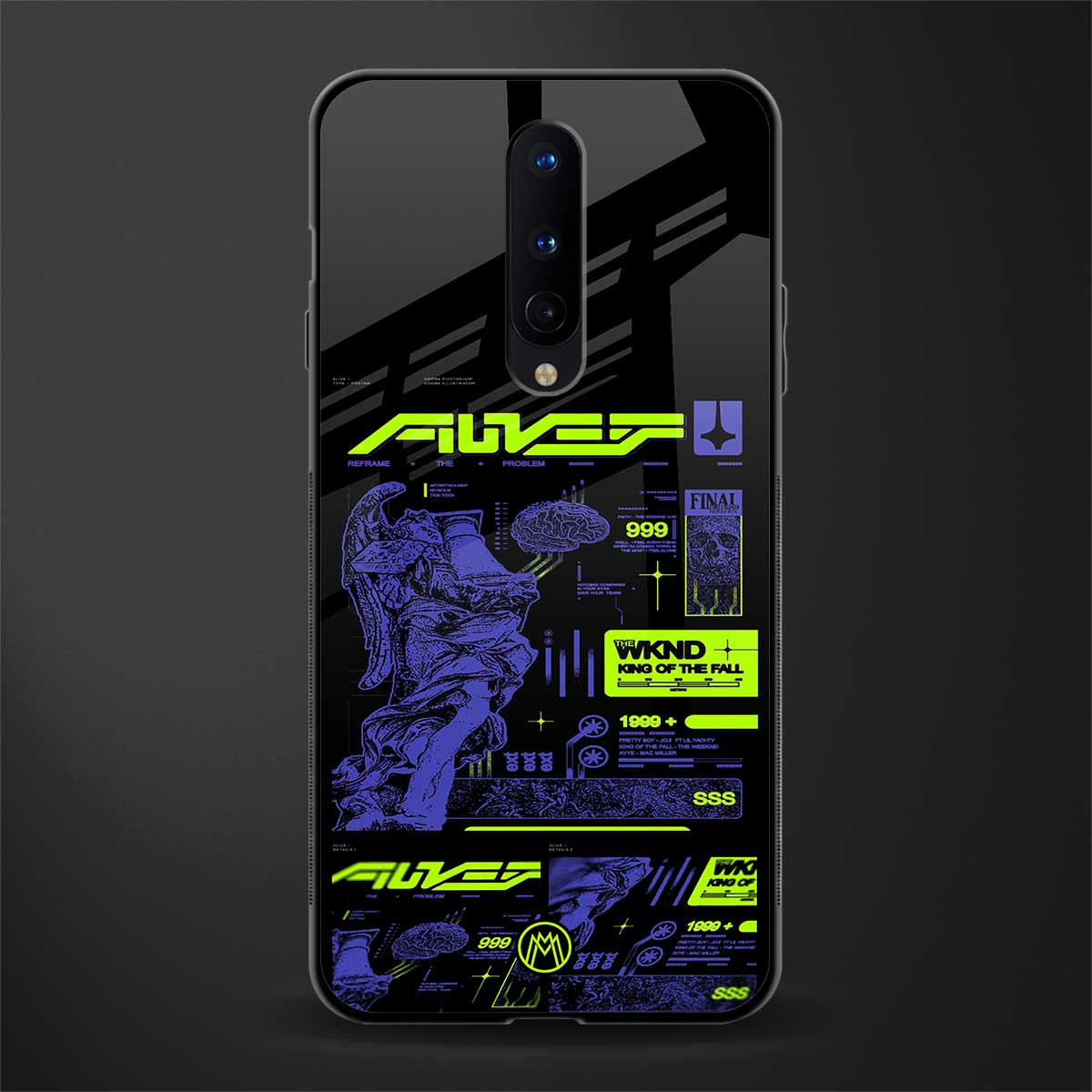 the weeknd glass case for oneplus 8 image