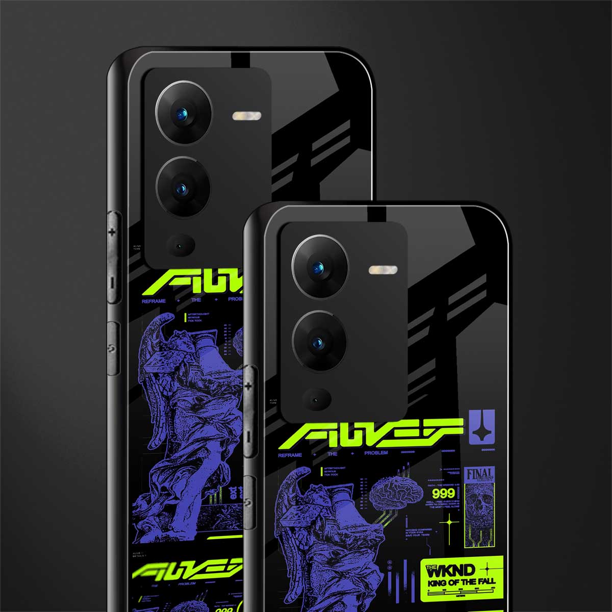 the weeknd back phone cover | glass case for vivo v25 pro 5g