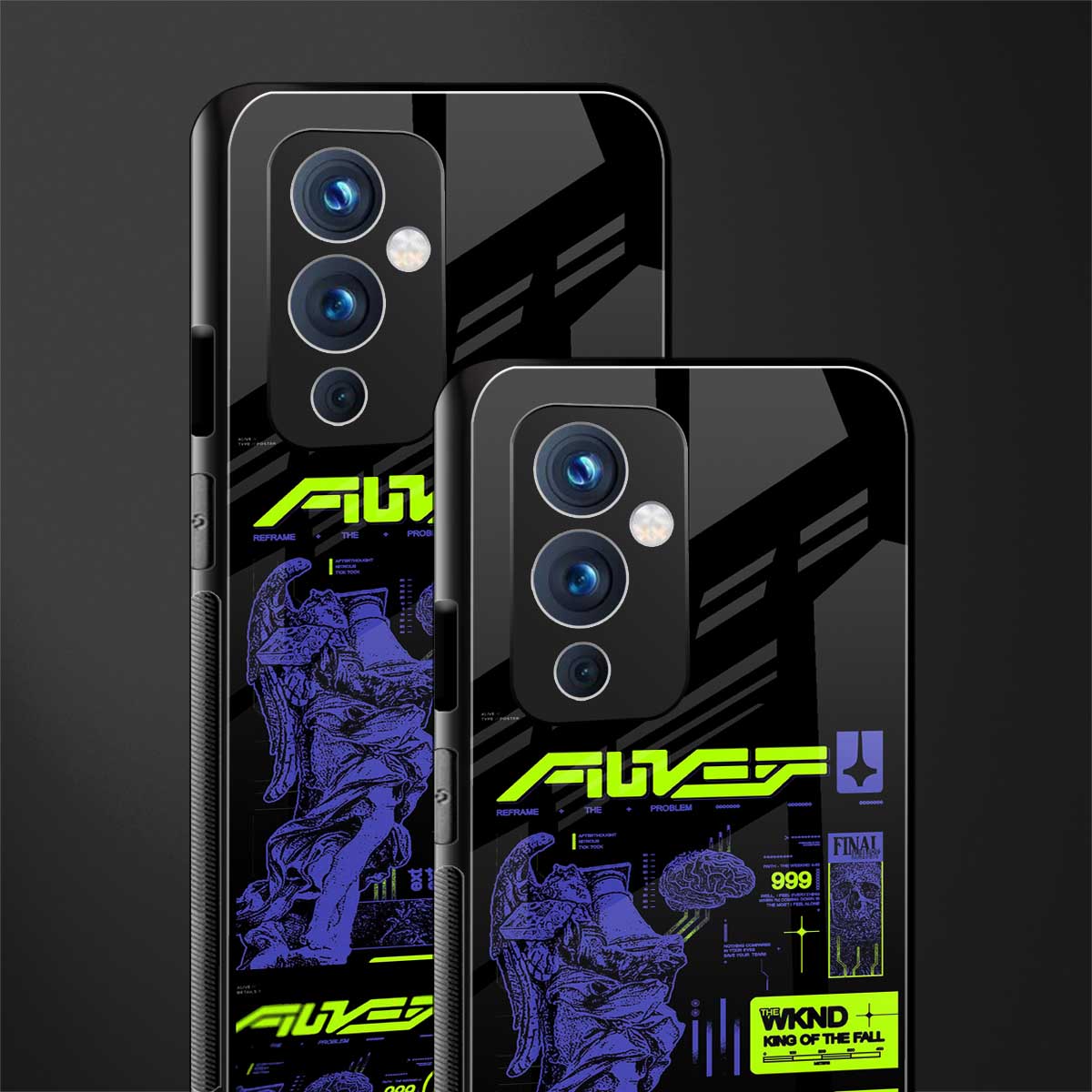 the weeknd back phone cover | glass case for oneplus 9