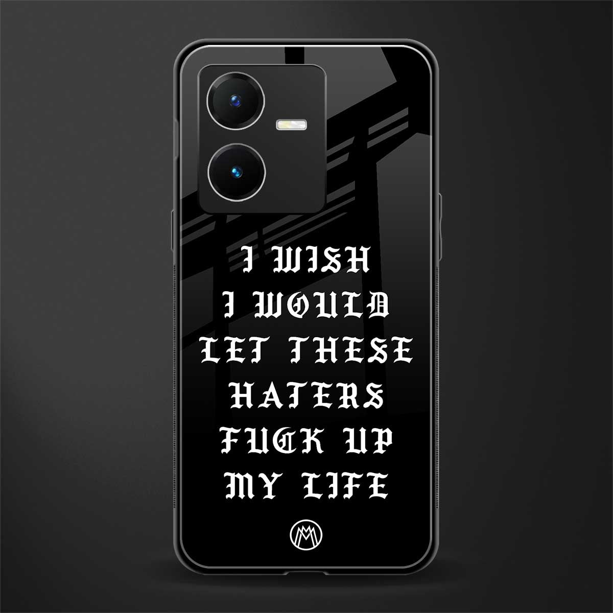the wish back phone cover | glass case for vivo y22
