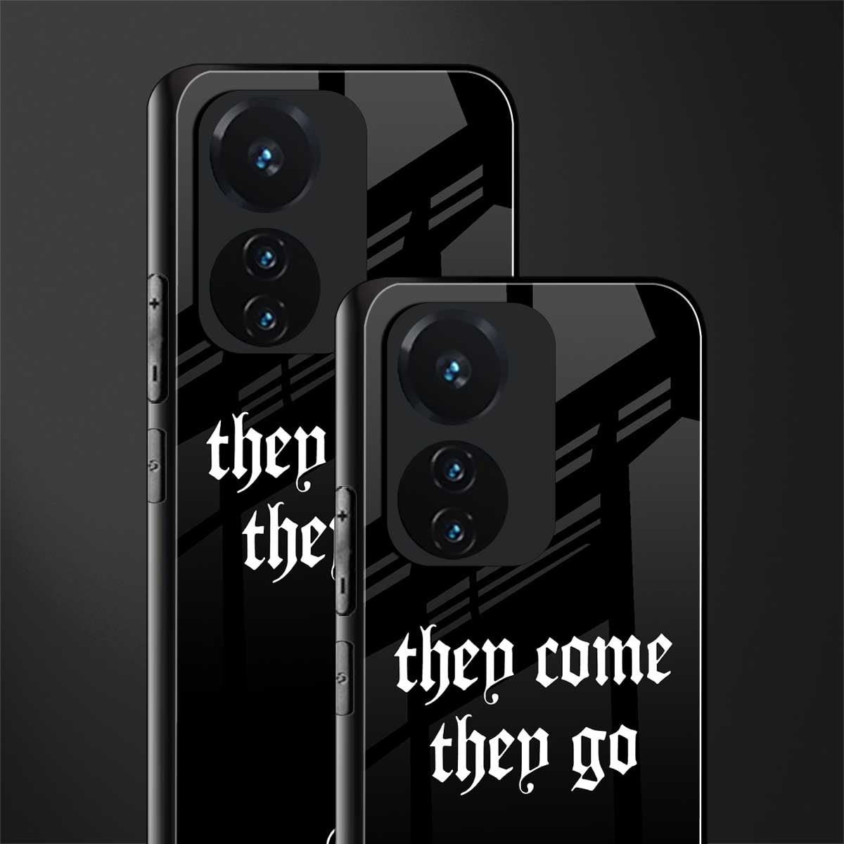 they come they go back phone cover | glass case for vivo t1 44w 4g
