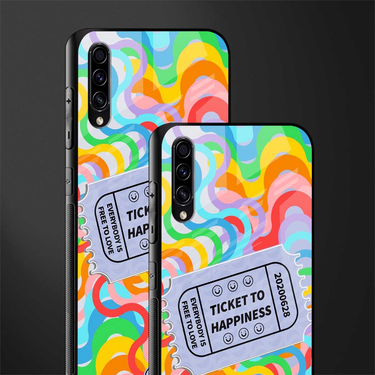ticket to happiness glass case for samsung galaxy a70 image-2