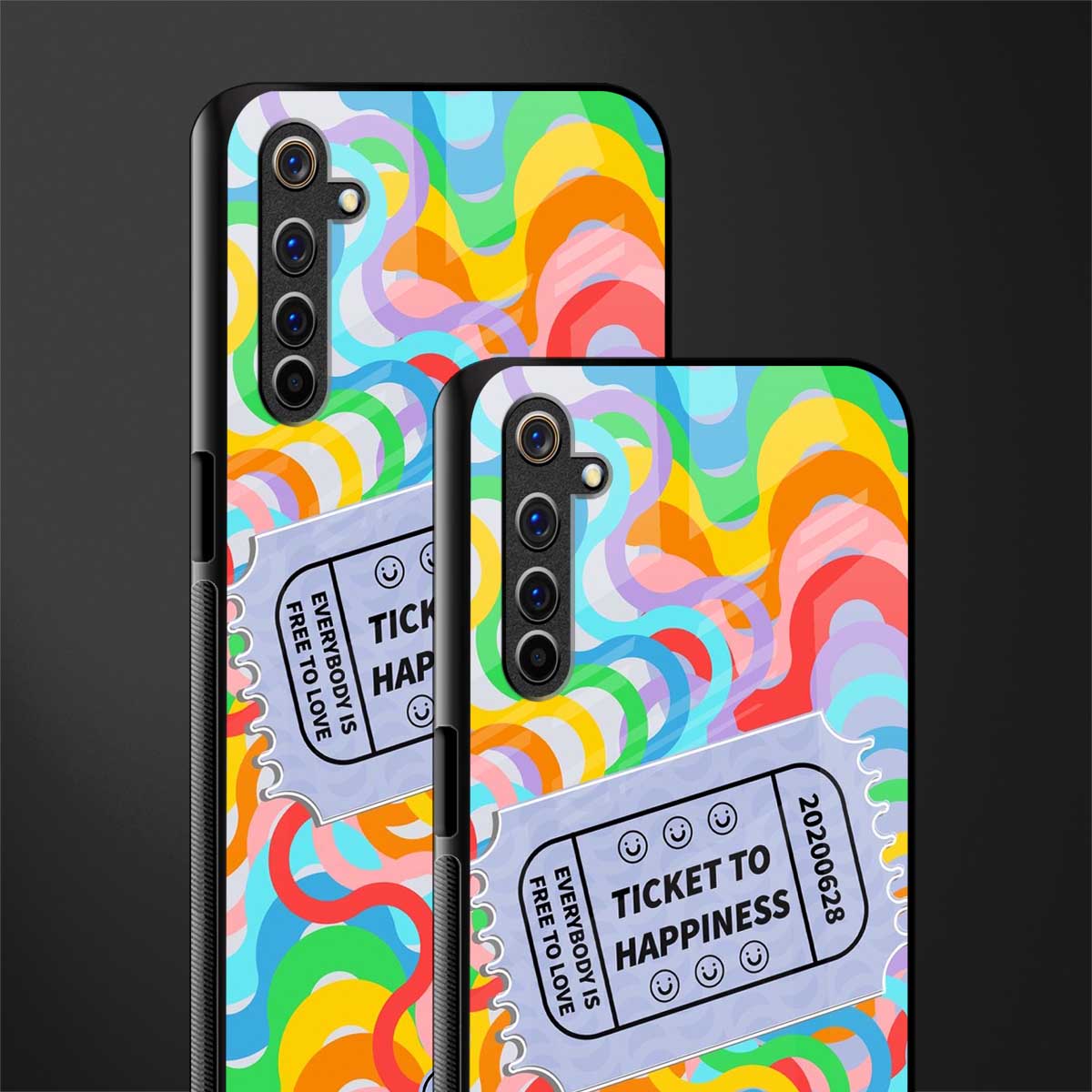 ticket to happiness glass case for realme 6i image-2