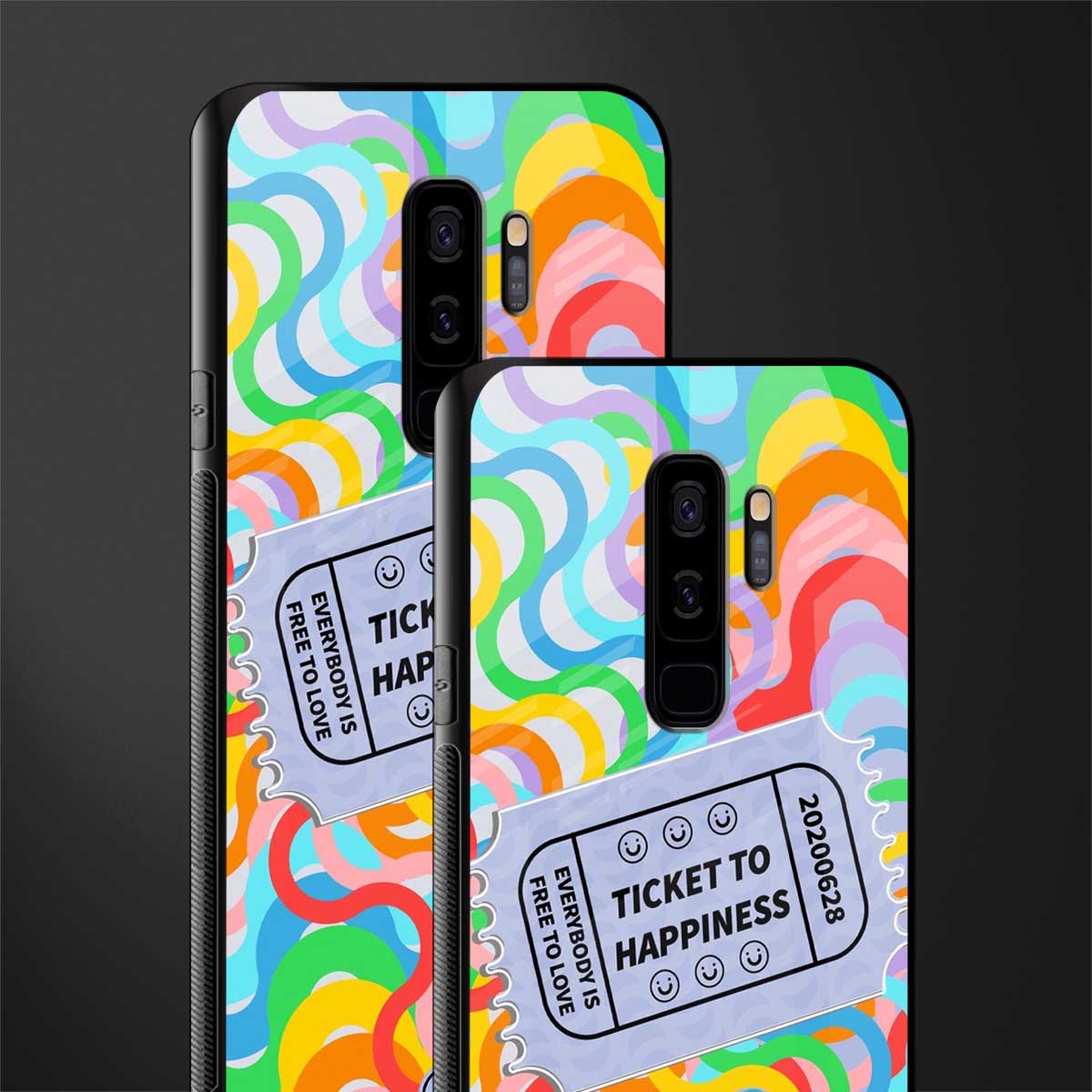 ticket to happiness glass case for samsung galaxy s9 plus image-2