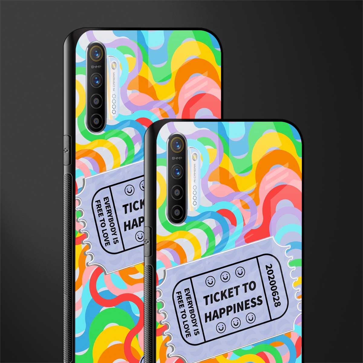ticket to happiness glass case for realme x2 image-2