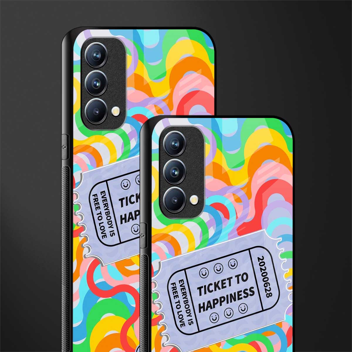 ticket to happiness glass case for oppo f19 image-2