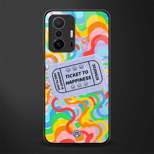 ticket to happiness glass case for mi 11t pro 5g image