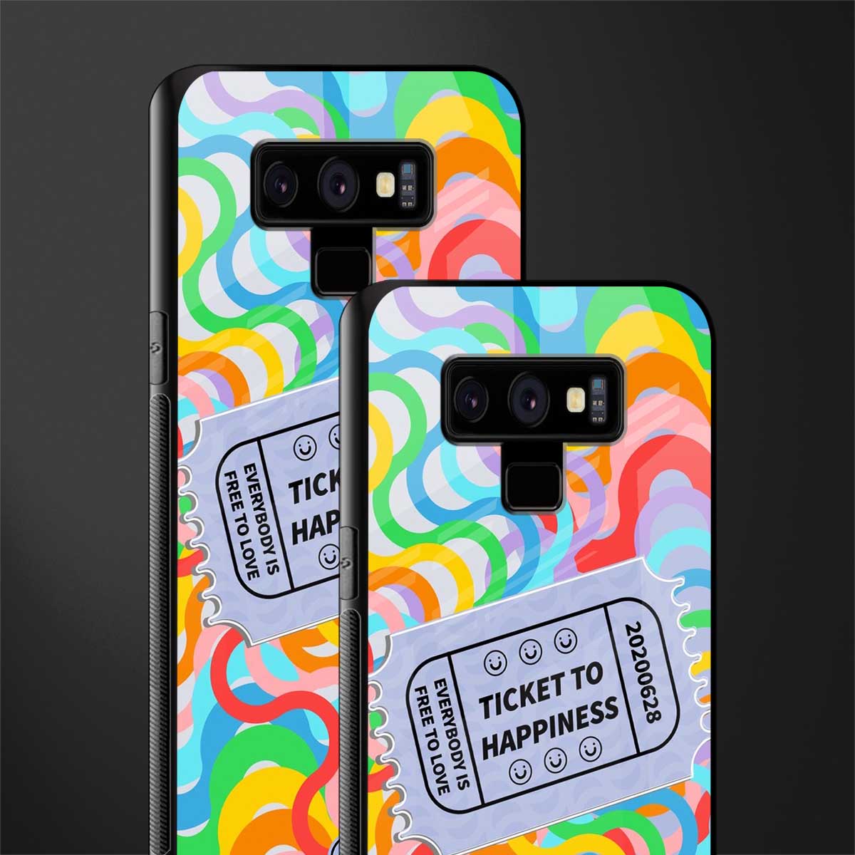 ticket to happiness glass case for samsung galaxy note 9 image-2