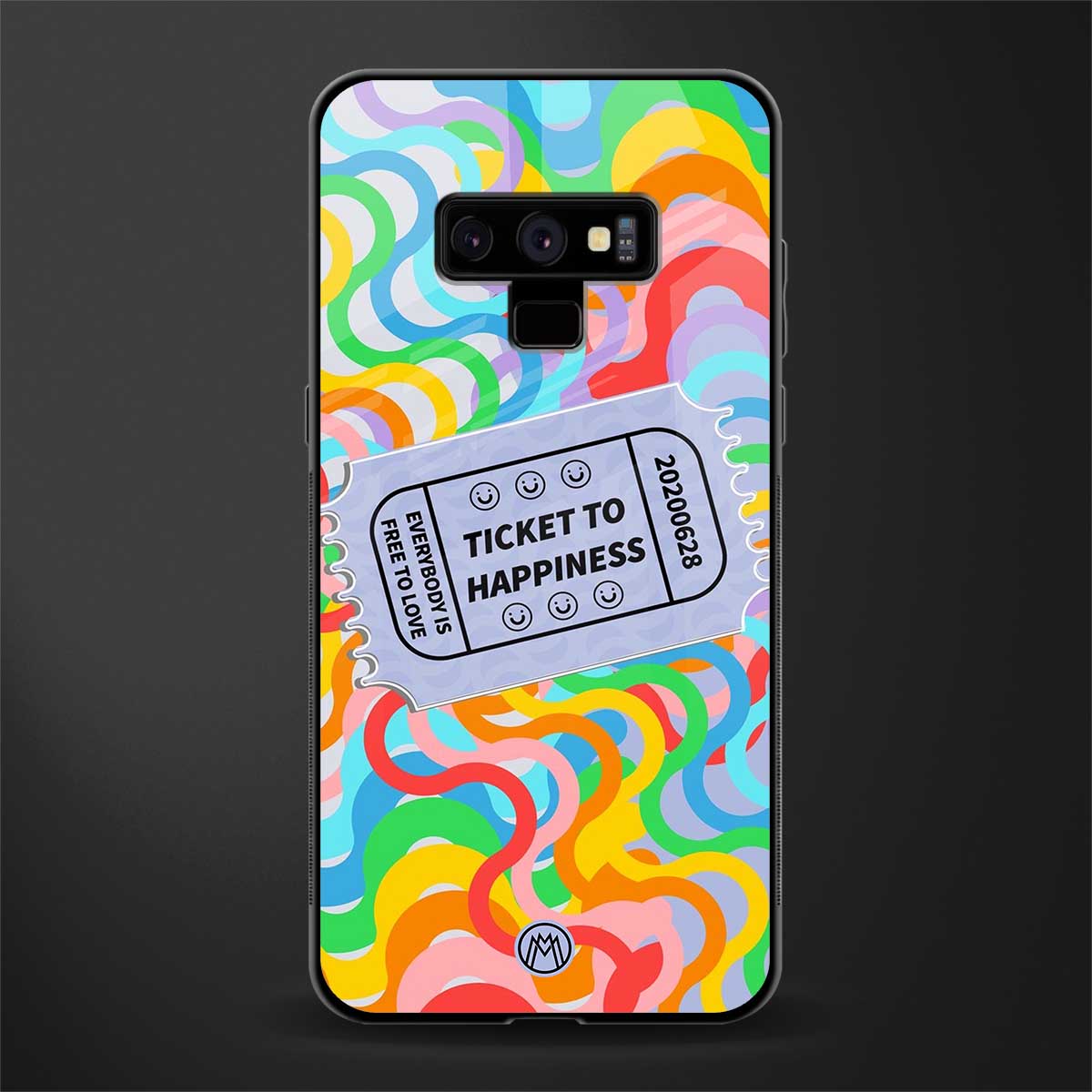 ticket to happiness glass case for samsung galaxy note 9 image