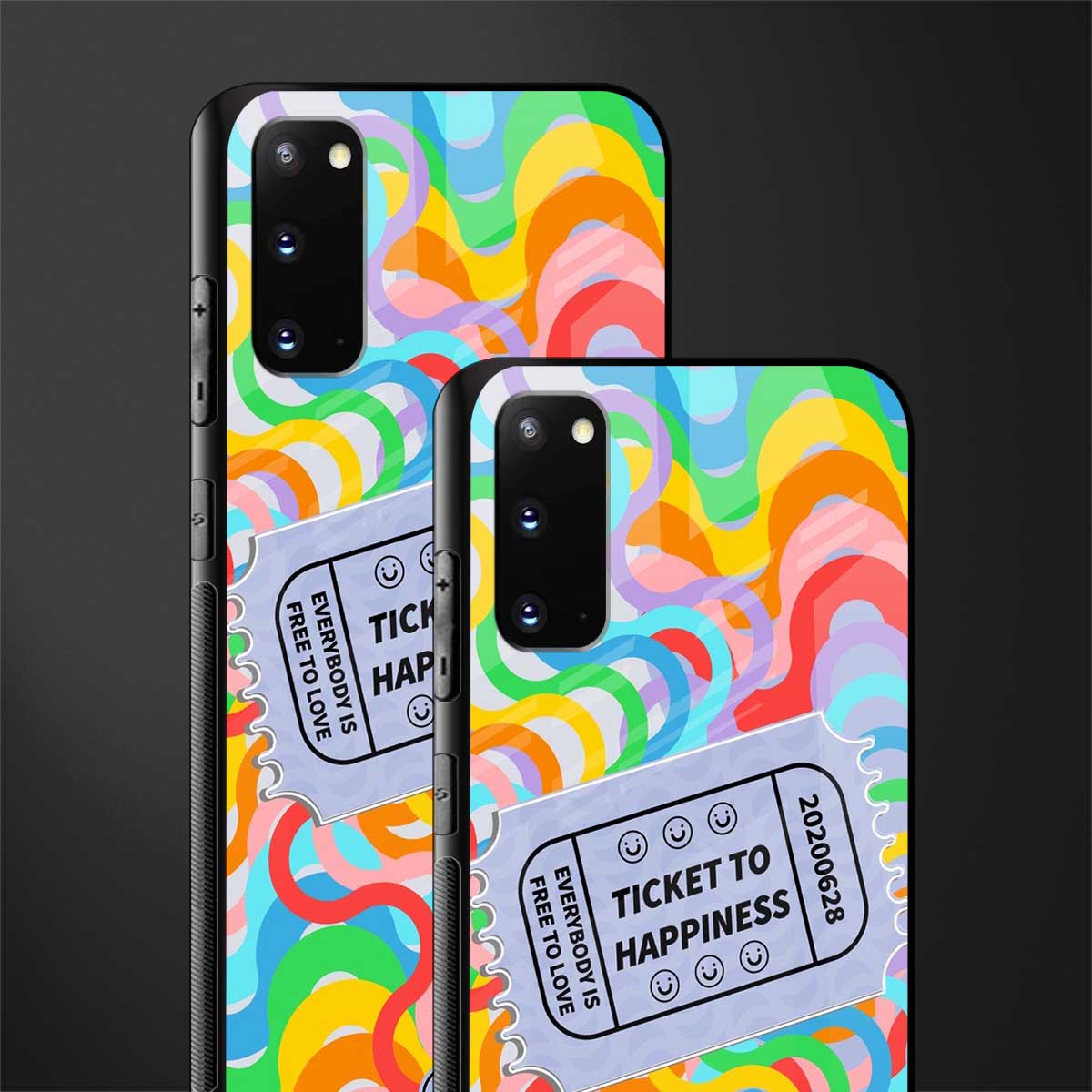 ticket to happiness glass case for samsung galaxy s20 image-2